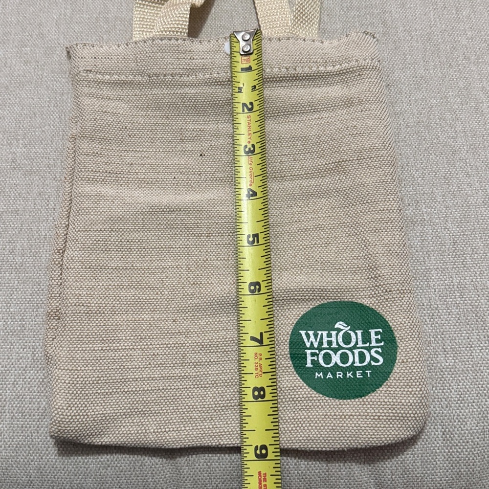 Whole Foods Canvas Mini Shoppers Tote-Unused Condition-Ecru Color - Picture 7 of 8